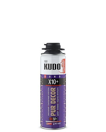 Клей-пена монтажный и стыковочный профессиональный KUDO PUR DECOR X10+