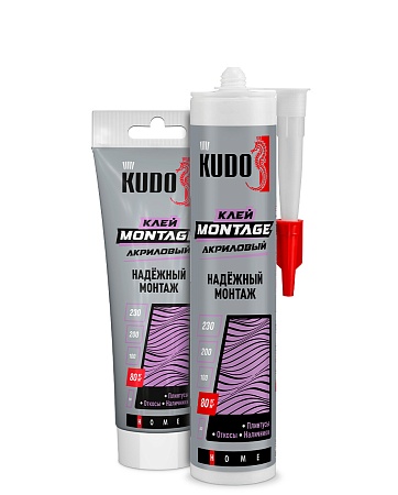 Клей KUDO HOME «MONTAGE» акриловый для надежного монтажа