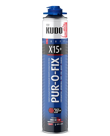 Клей-пена профессиональный KUDO PUR-O-FIX X15+ EXTRA FIX