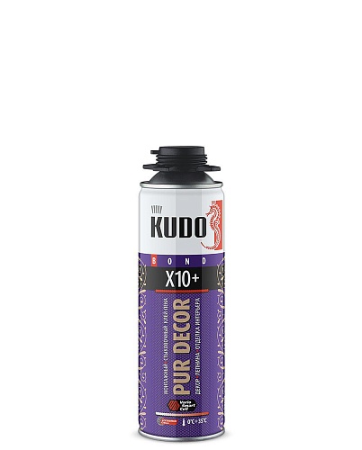 Клей-пена монтажный и стыковочный профессиональный KUDO PUR DECOR X10+