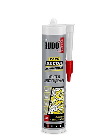 Клей KUDO HOME «DECOR» акриловый для монтажа легкого декора